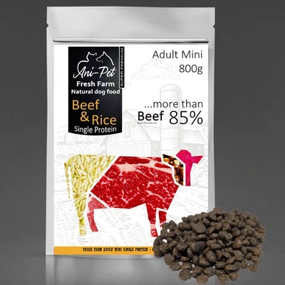 Fresh Farm Adult Mini Single Protein Beef & Rice 0,8 kg