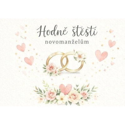 Průkaz Hodně štěstí novomanželům