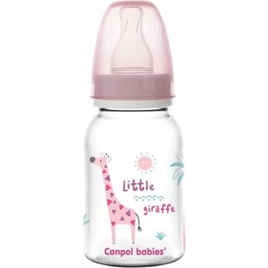Canpol babies Шише за хранене Canpol - Розово, 125 ml (59/100_pin) - baby