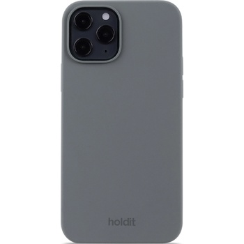 Holdit Калъф Holdit - Silicone, iPhone 12/12 Pro, Space Gray (7330985157677)