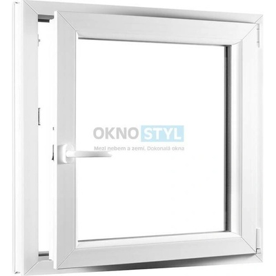 OKNOSTYL.cz jednokřídlé plastové okno otvíravo-sklopné pravé REHAU 8000 x 9000 mm Bílá