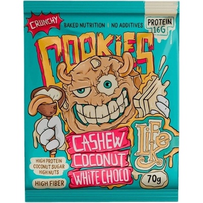 Lifelike Cookies kešu, kokos a bílá čokoláda 70 g