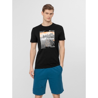 4F H4L22-TSM011 DEEP BLACK pánské tričko H4L22-TSM011 deep black