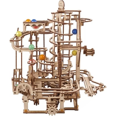 UGears Дървен 3D пъзел Ugears от 266 части - Спирална писта за мраморни топчета (U-70177 )