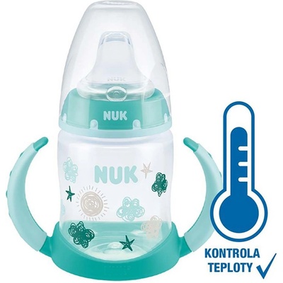 Nuk dojčenská fľaša na učenie s kontrolou teploty 150 ml zelená