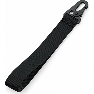 Šňůrka na krk BagBase s kovovou karabinou Černá 2,5 x 20,5 cm BG100
