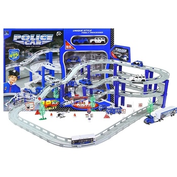 Lean Toys Policajná autodráha modrá