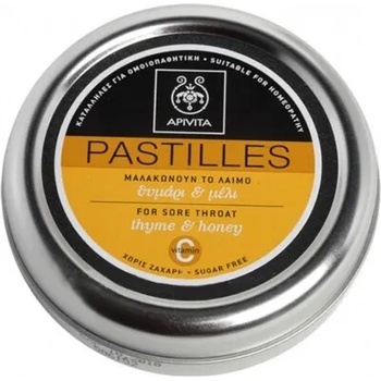 APIVITA Пастили за гърло с мащерка и мед , Apivita Pastilles Honey & Thyme 45gr