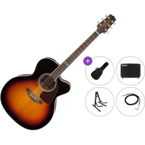 Takamine GJ72CE Premium SET Brown Sunburst Електро-акустична китара Джъмбо