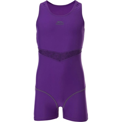 Slazenger Детски бански костюм Slazenger Boyleg Swimsuit Junior Girls - Purple