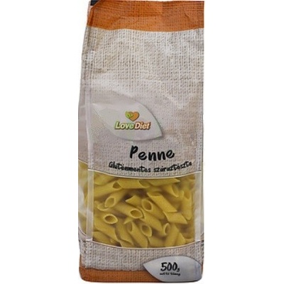 LoveDiet Bezlepkové kukuričné cestoviny penne 0,5 kg