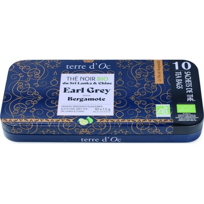 Terre d'Oc Earl Grey Bergamot BIO Černý čaj 10 čajových sáčků