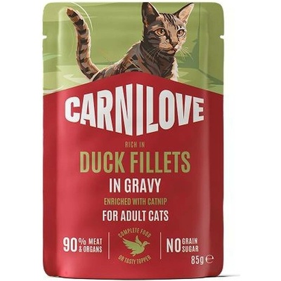 Carnilove Cat Pouch Gravy Duck+Catnip 85 g