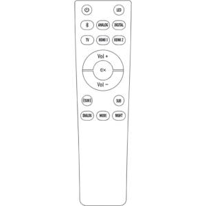 съвместим KLIPSCH Cinema 700, Cinema 800, Cinema 1200 - съвместимо дистанционно управление на марката General (Cinema 700, Cinema 800, Cinema 1200) Дистанционно
