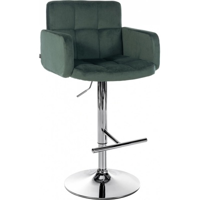 Design-shop Los Angeles chrom / samet tmavě zelená