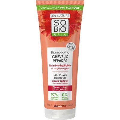 SO’BiO étic Šampon regenerační s rostlinným kolagenem pro poškozené vlasy BIO 250 ml