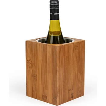 Leopold Vienna Охладител за бутилки вино БАРОЛО 18 см, кафяв, бамбук / неръждаема стомана, Leopold Vienna (LV218000)