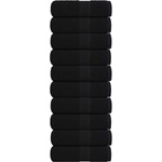 vidaXL Кърпи за гости FROGN 10 бр. Черни 30x50 см 360 г/м2 (136949)