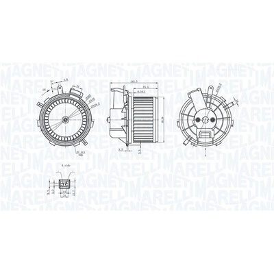 Vnitřní ventilátor MAGNETI MARELLI 069412236010