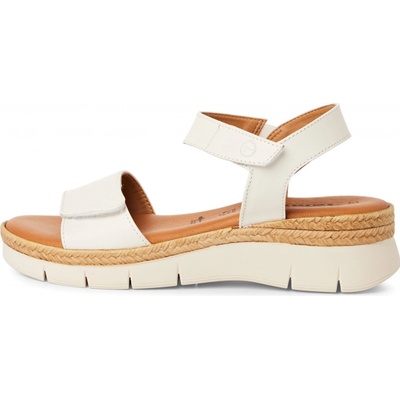 Tamaris 1-28220-44-117 dámske sandále na kline biele