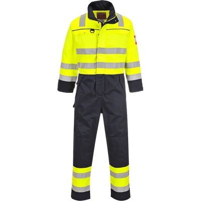 Portwest FR60 Multi-Norm Hi-Vis nehorľavá kombinéza žltá-námornícka modrá XXXL