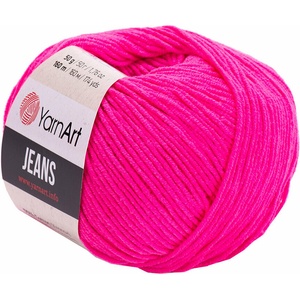 YARNART Jeans 59 Neon Pink Плетива прежда (Jeans 59)