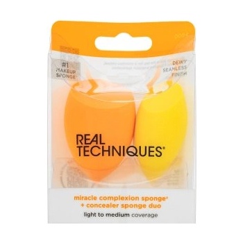 Real Techniques Miracle Complexion Sponge + Concealer Sponge Duo гъбичка за фон дьо тен