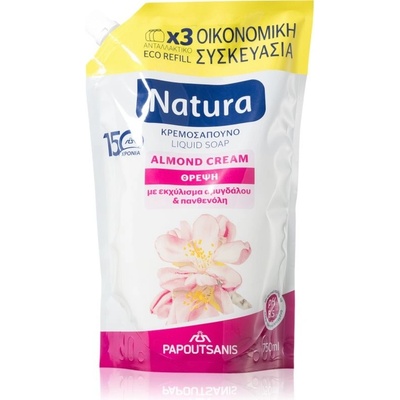 Papoutsani Natura Almond Cream tekuté mydlo na ruky 750 ml
