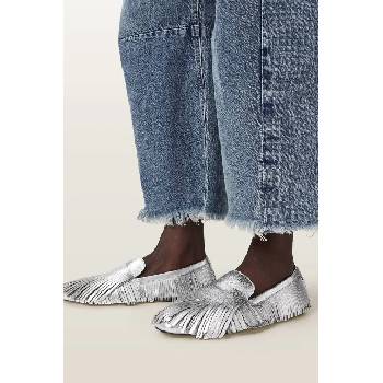 AllSaints мокасини дамски кожени Sandy Fringe Loafer (W079FE)