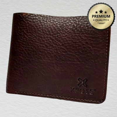 Pánská ručně šitá peněženka z pravé kůže Retro Mini DARK BROWN