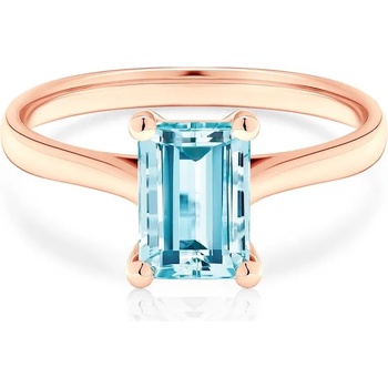 Image 1 of SAVICKI Годежен пръстен Savicki: розово злато, аквамарин