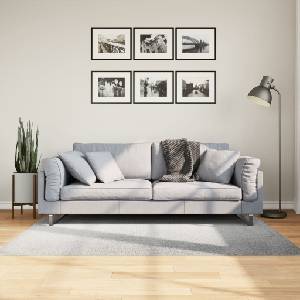 vidaXL Килим IZA с къс косъм, скандинавски вид, сив, 120x170 см (375452)