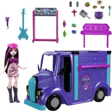 Mattel Monster High Doll Draculaura & Fangtastic Rockin' Food Truck Playset HXH83