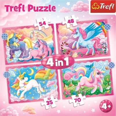 TREFL Jednorožci a kouzla 4v1 35,48,54,70 dielov