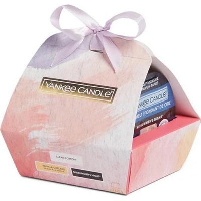 Yankee Candle Dárková sada s 3 vonnými vosky clean cotton vanilla cupcake midsummer´s night 3 x 22 g