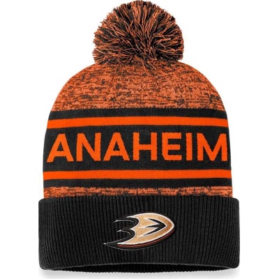 ANA 23 Authentic Pro Rink Heathered Cuffed Pom Knit Anaheim Ducks