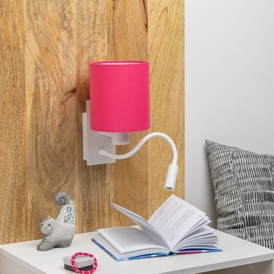 Brilagi - LED Аплик NUBILA 1xE27/25W/230V + LED/3W бял/розов (BG1559J)