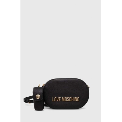 Love Moschino kožená kabelka čierna JC4330PP0GK1000A
