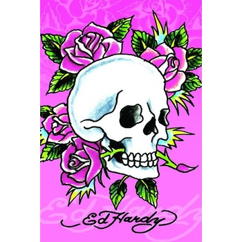 Plagát - Ed Hardy (Skull Roses)