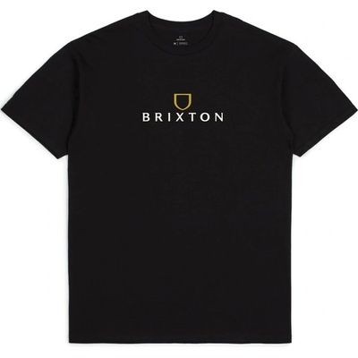 Brixton tričko Alpha Thread S-S Stt Black-Vanilla