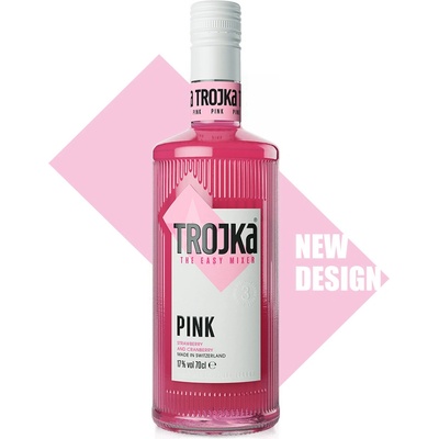 Trojka Pink premium Swiss vodka liqueur 17% 0,7 l (holá láhev)