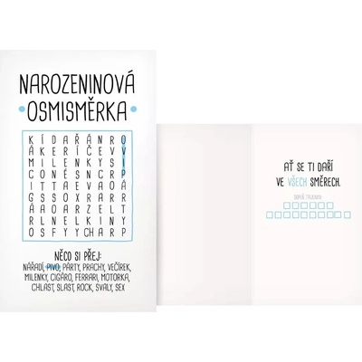 MFP paper s.r.o. Přání humorné Osmisměrka pro něj