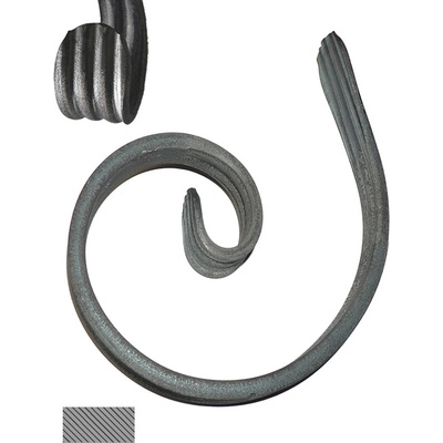Polkruh 150 x 100 mm, 12 x 6 mm, hladký, široké rozkutie