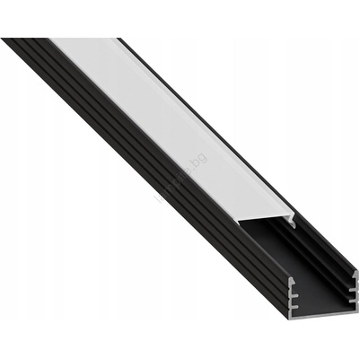 SmartLED Вграден профил за led ленти 1 м, черен/бял (sd0096)