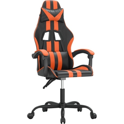 vidaXL Otočná černá a oranžová umělá kůže [349525]