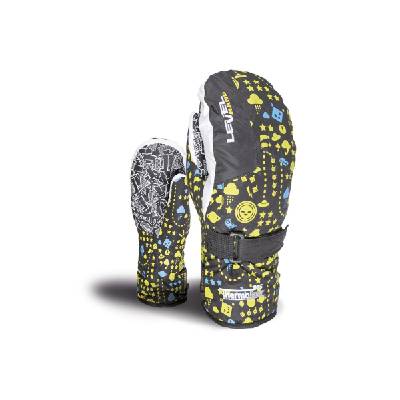 Rukavice Level JUNIOR Mitt Black-Yellow velikost III