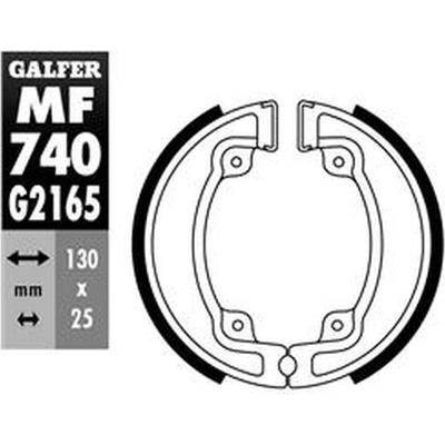 GALFER brzdové čelisti - pakny zadní KYMCO AGILITY 125 06-08, AGILITY 50 05-, AGILITY RS 50/125 09-, MOVIE 125 97-, PEOPLE 50 99-04, PEOPLE 125/150 99-16, PEOPLE 200 05-, VIVO 125 99-