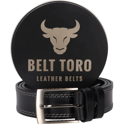 Pánský kožený opasek Belt Toro Gustavo černá