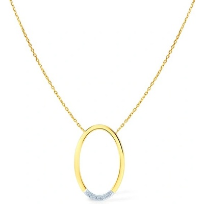 Savicki Náhrdelník kruh zlatý diamanty SAVN08071 Y C