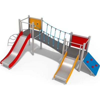 Playground System Dětské hřiště z nerezu se skluzavkami 11542